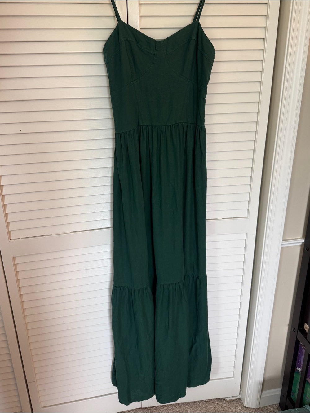 Dark Green Spaghetti Strap Maxi Dress